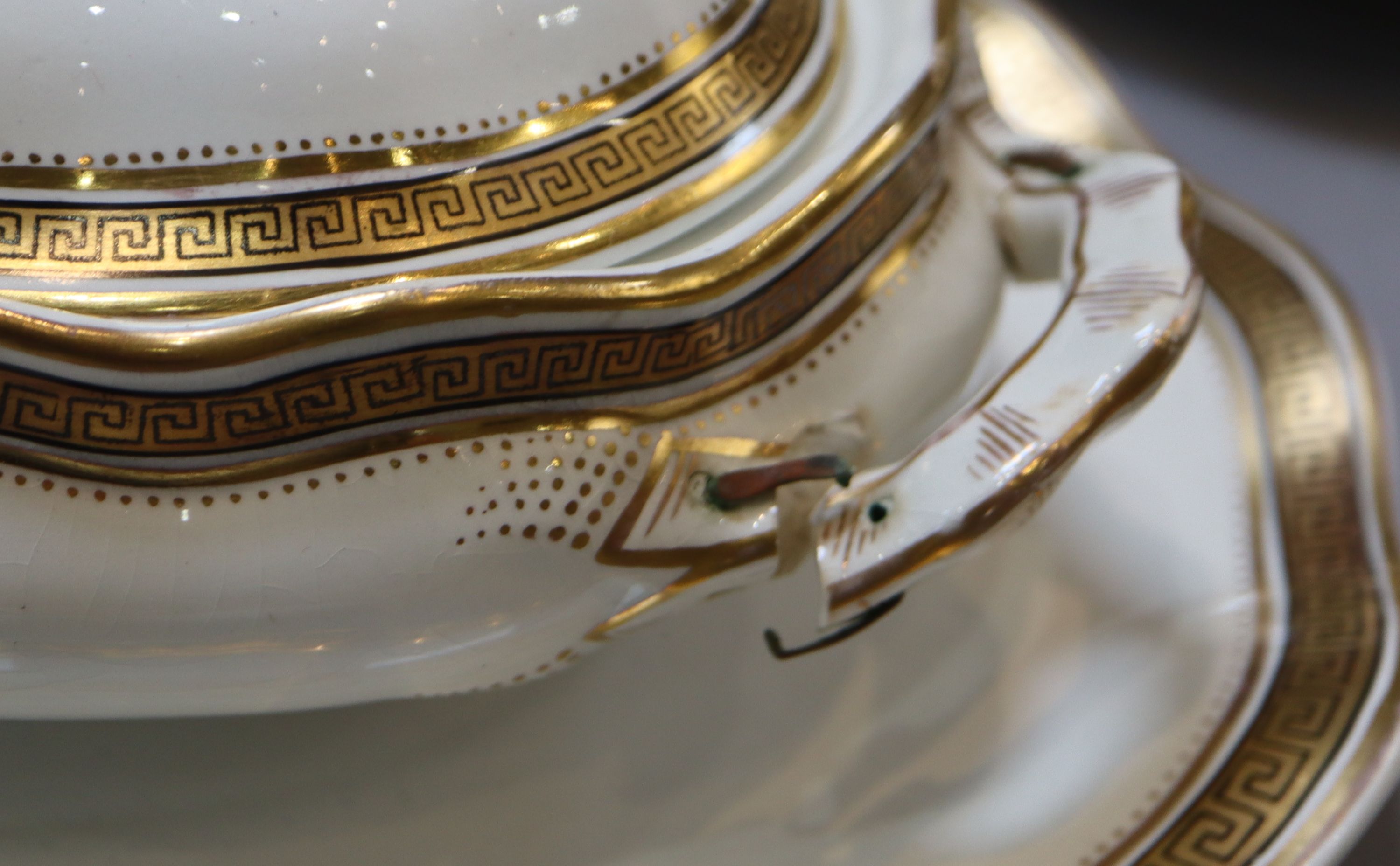 A Thomas Furnival & Sons fifty three piece part dinner service,